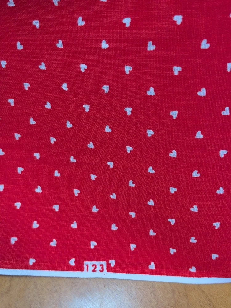 Wamsutta Ditsy Red Heart Cotton Fabric 45